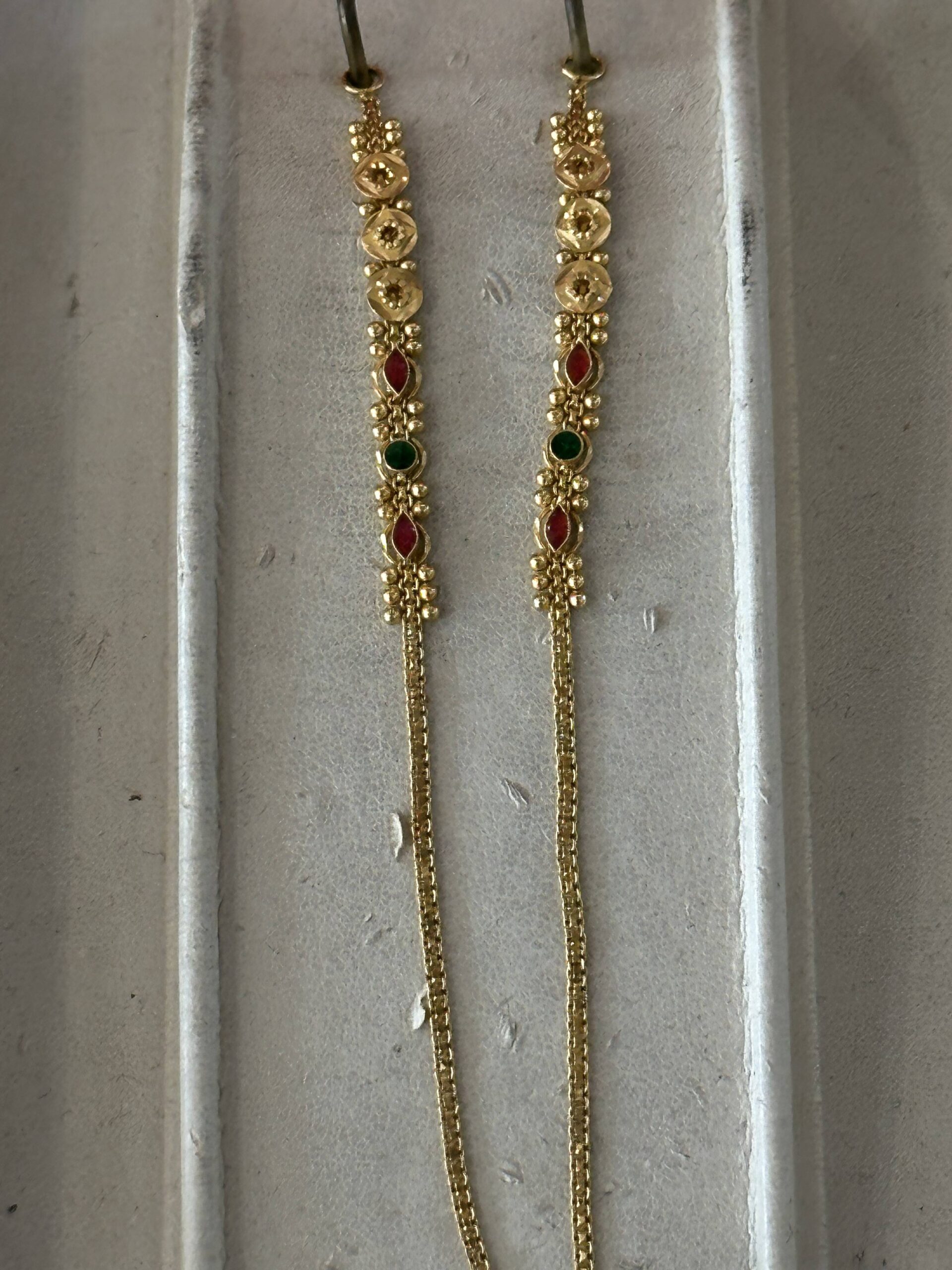 Long Gold Chain Earrings